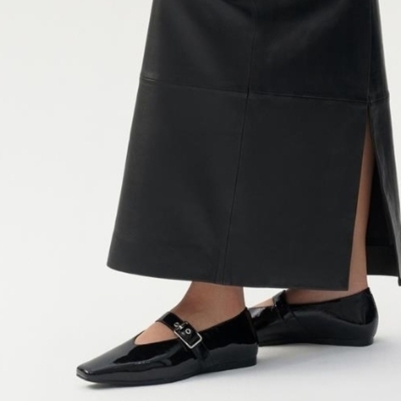 🖤🔹️Vagabond 🔹️Black Leather WiolettaBuckle Strap Pointed Ballet Flats